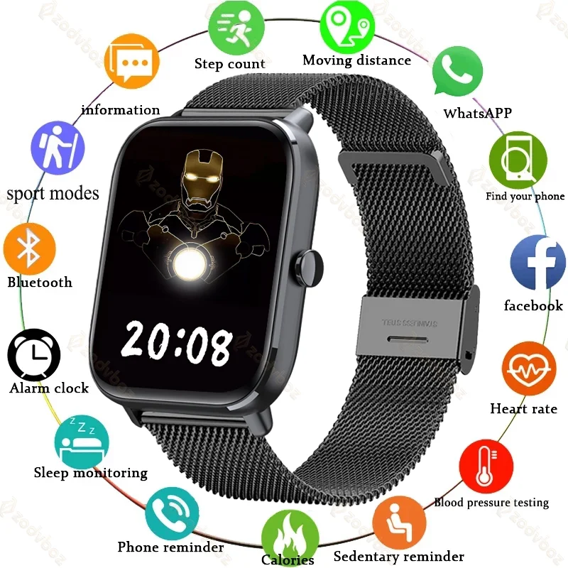 

2021 New Smart Watch Men Heart Rate Blood Oxygen Body Temperature Measurement Smartwatch Ladies Smart Bracelet For Android IOS