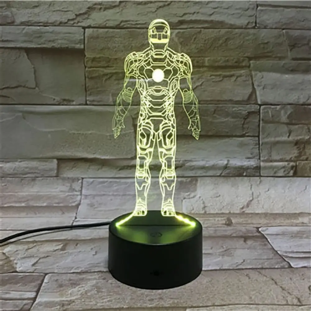 

3D LED Night Light Table Lamp Light Tony Stark Led Home Corridor Hotel Party Atmosphere Lights Novety Lighting Gift Iron armor
