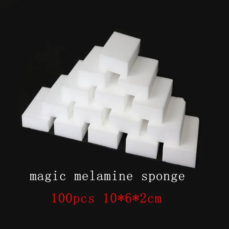 100 шт. Меламин губка волшебная белый ластик для кухня ванная офис принадлежность