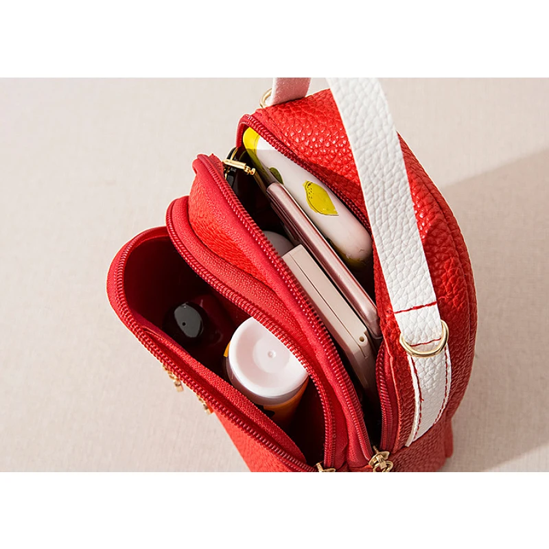 Мини-рюкзак женская сумка через плечо из искусственной кожи для