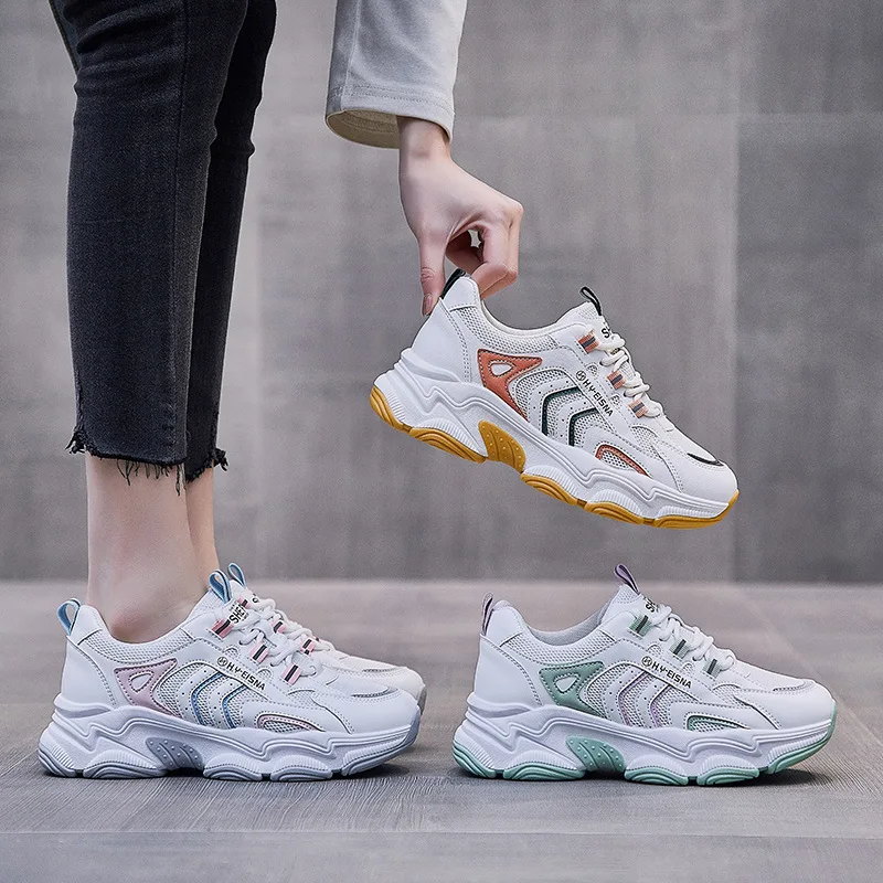 

Old Daddy Shoes Women's Sneakers Spring 2021 New Korean Version of Breathable All-match Platform Sneakers
