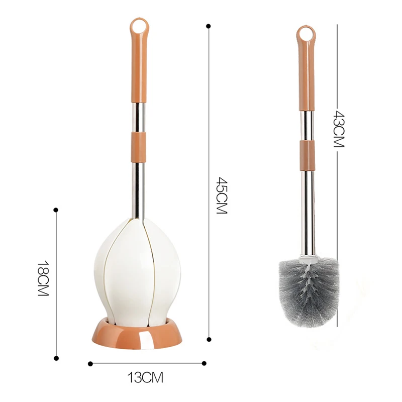 

Stainless Steel Metal Handle Bathroom Toilet Cleaning Brush Holder Toilet Brush Scrubber Cleaing Tool Bathroom Accessories
