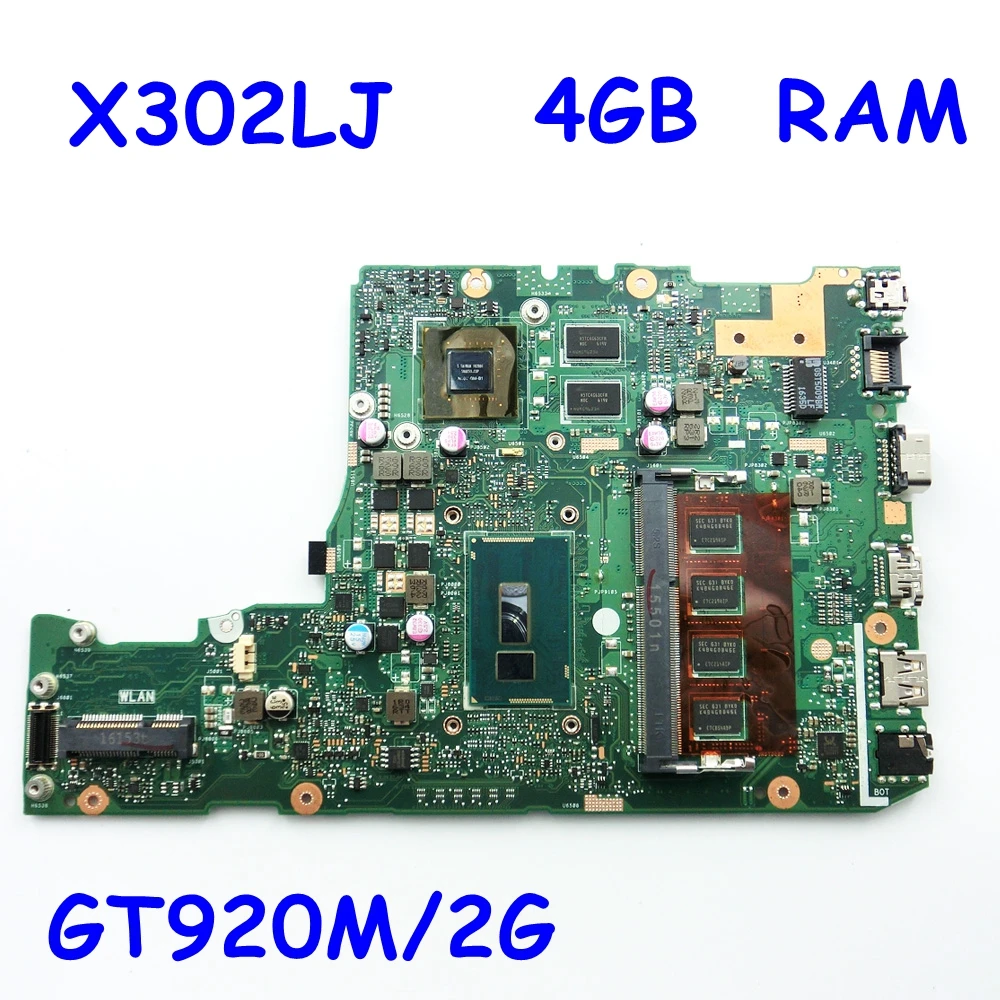 

Материнская плата X302LJ GT920M/2G I3 / I5 / I7 для процессора ASUS X302LJ X302L X302LA X302LA/LJ, материнская плата для ноутбука X302LJ