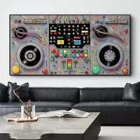 abstract colorful music instrument art canvas painting posters and prints wall art pictures cuadros for living room decor