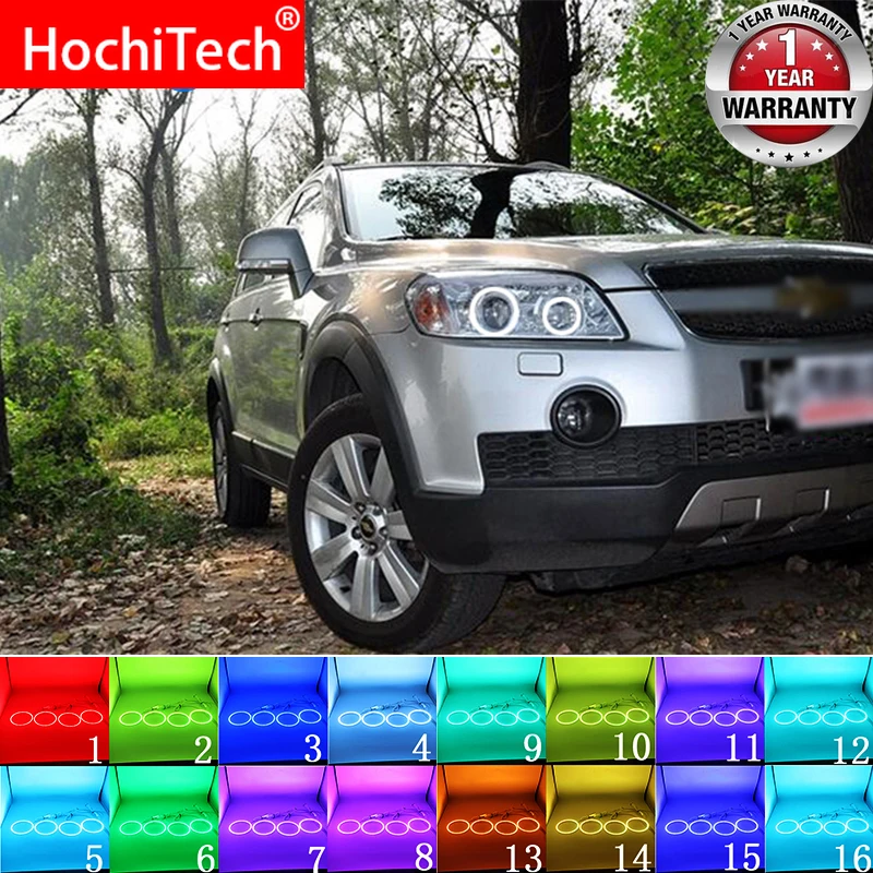 Разноцветные светодиодсветодиодный RGB-лампы для фар ангельские глазки кольцевые