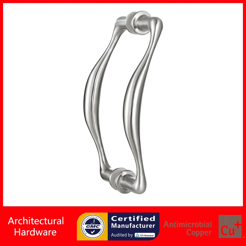 Твердые медные дверные ручки хромированные или атласные никелевые для входной