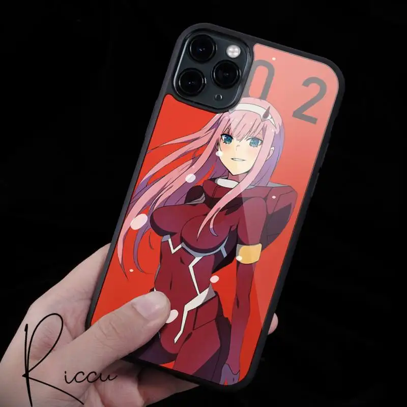 

Zero Two Darling in the FranXX Anime Phone Case Rubber for iPhone 12 11 Pro Max XS 8 7 6 6S Plus X 5S SE 2020 XR 12 Mini case