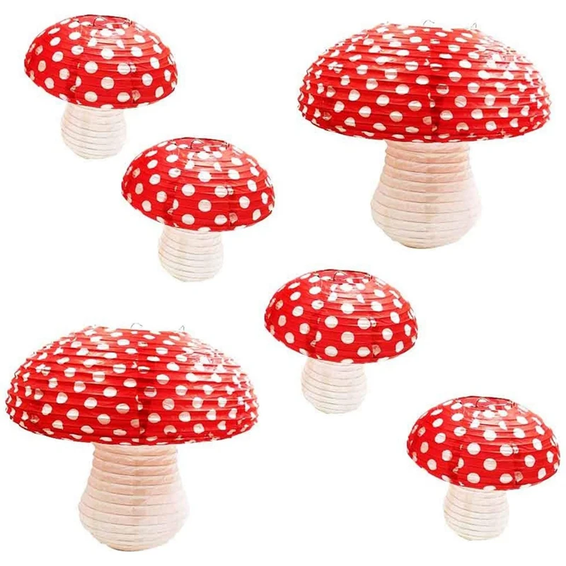 

Фонари в виде грибов для страны чудес, Ранняя Весенняя подвесная декорация в виде грибов для детской вечеринки, свадьбы, вечеринки