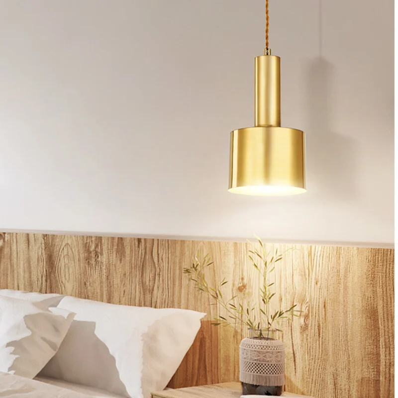 Современная Золотая подвесная светодиодная лампа современный светильник для