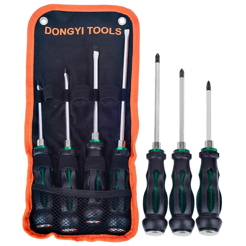 

Screwdriver set Multi-function Can Be Percussive Strong Magnetic Core Screwdriver Flat head and plum blossom