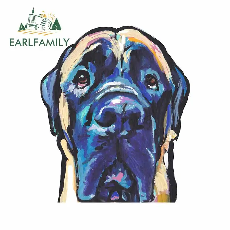 

EARLFAMILY 13cm x 10.8cm For Mastiff Dog Motorcycle Car Stickers Car Accessories Decal Vinyl Material Scratch-Proof Decoration