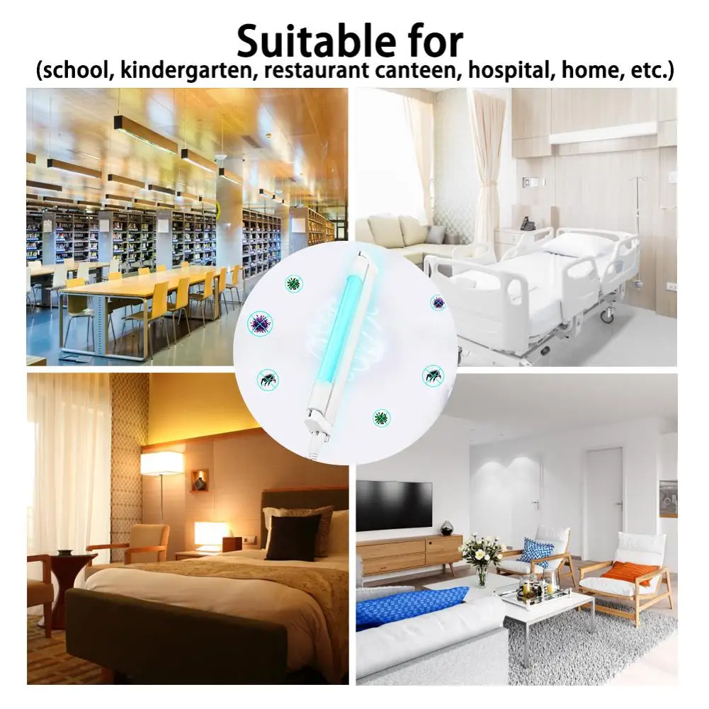 Ультрафиолетовая бактерицидная лампа T5 трубка с кронштейном Нетоксичная