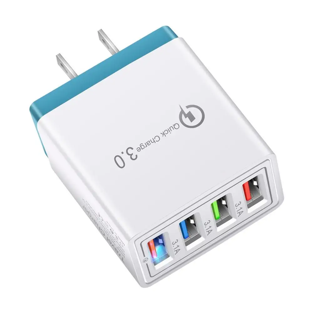 4 порта быстрой быстрое зарядное устройство QC 3 0 USB Hub 3.5A адаптер питания США