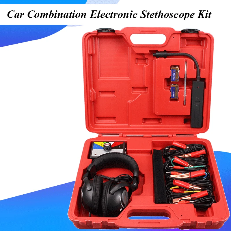 High Quality Combination Electronic Stethoscope Kit Auto Car Mechanic Noise Diagnostic Tool Six Channel