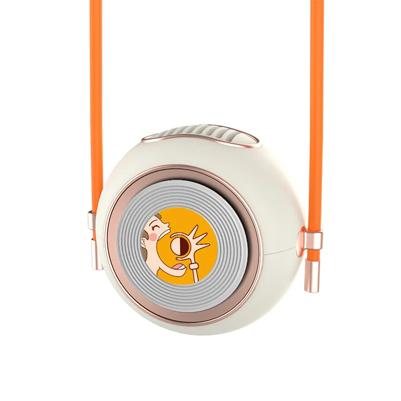 

Mini USB Electric Fan Handheld Portable USB Charging Hanging Neck 2 Gears