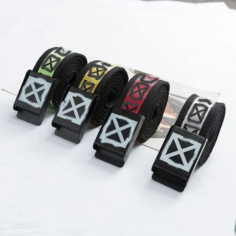 

2021SS Men Women Ins Tide Brand Belt Belt Korean Version Of The Tide Personality Canvas Hipster Casual Simple Men's Cloth Belt