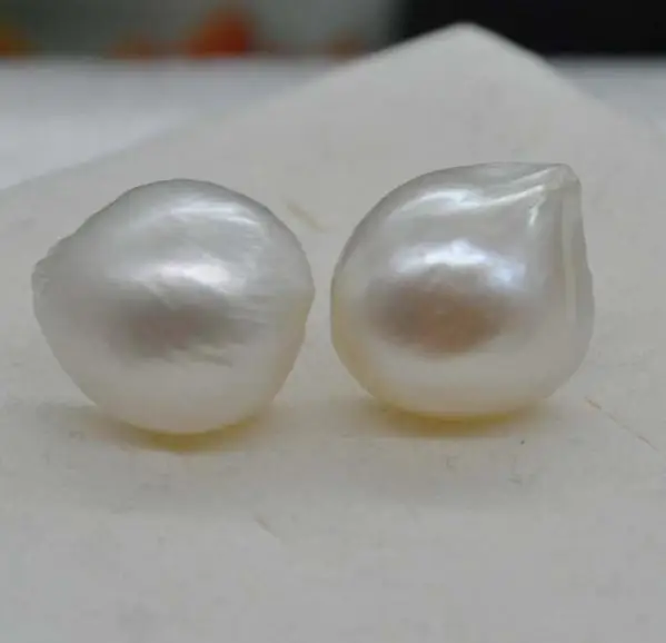 

New Fine Pearl Jewelry Natural Rare White Color 12-13mm Freshwater Pearl 925 Sterling Silver Stud Earrings Classic Women Gift