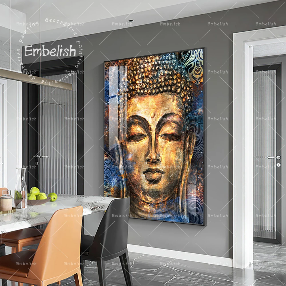 1 шт. лорд Бог Золотой Будда современные картины для гостиной настенные