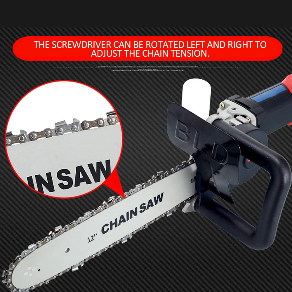 

12 Inch Chainsaw Refit Conversion Kit Chainsaw Bracket Set Change Angle Grinder into Chain Saw Woodworking Tools Power Tool