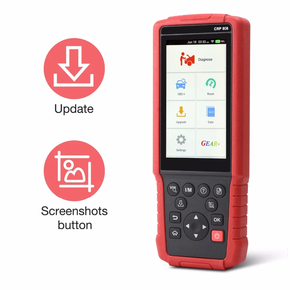 Запуск CRP 808 полная система OBD2 диагностический инструмент для европейских
