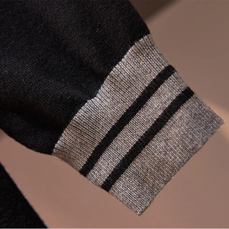 Осенне-зимнее Спортивное платье с длинным рукавом женское серое черное