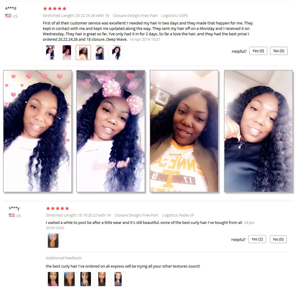 Глубокая волна 2/3 пряди с закрытием кружева бразильские натуральные кудрявые