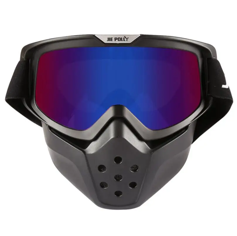 

Universal Ski Bike Motorcycle Face Mask Goggles Motocross Motorbike Motor Open Face Detachable Goggle Helmets Vintage Glasses