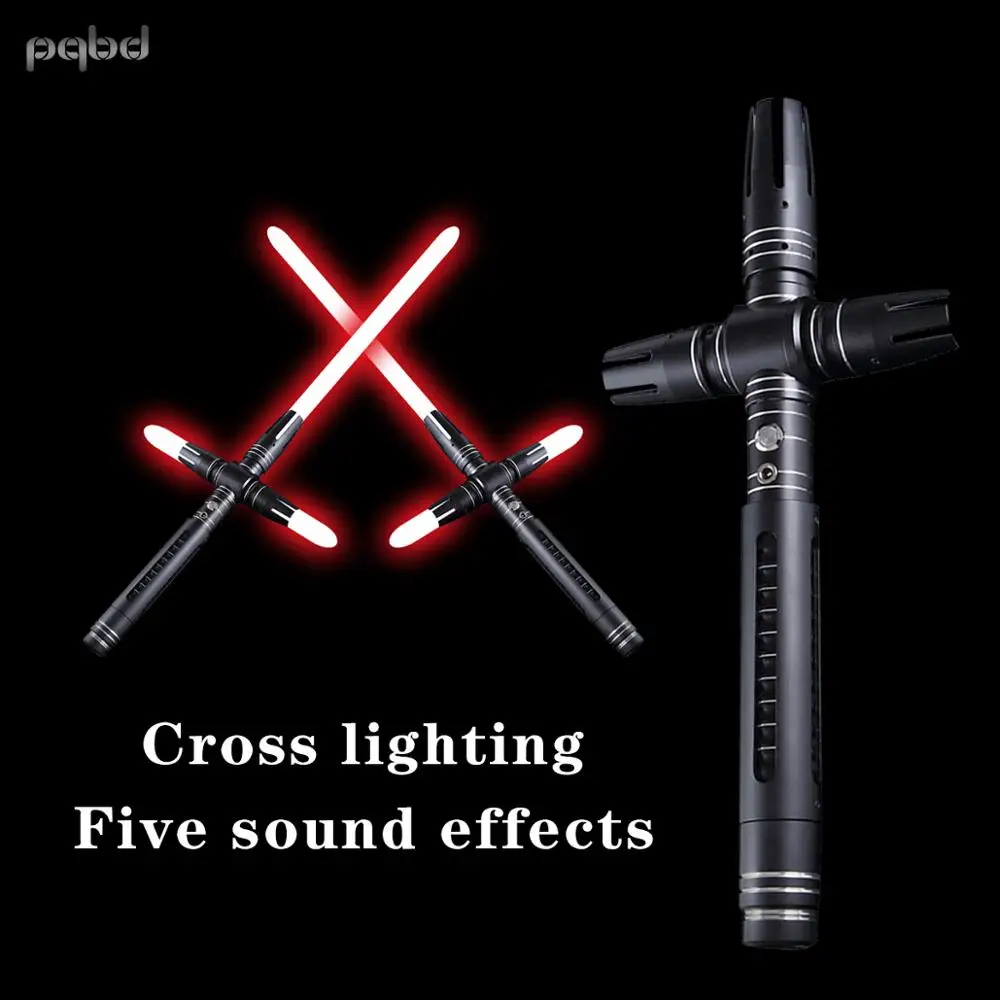 

pqbd Lightsaber Metal Hilt Heavy Dueling Cross With Sound Children Gift metal lightsaber with sound gift for children