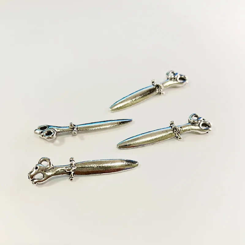 

18pcs Knife Connector Charms For Men Jewelry DIY Necklace Bracelet Key Chain Aesthetic Accessories Jewelry Making Supplies