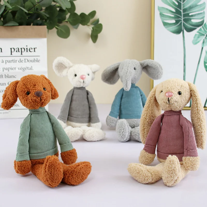 35 см Серия животных джунглей плюшевая игрушка длинные ноги кукла Ловца