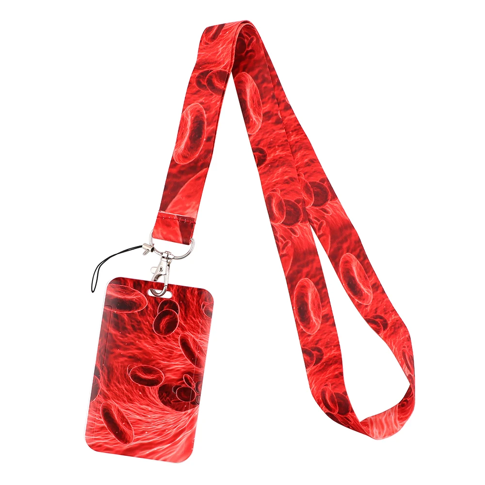 

JF322 Doctor Nurse Blood Lanyard Neck Strap Rope For Mobile Cell Phone USB ID Card Badge Holder DIY Hanging Rope Lanyards