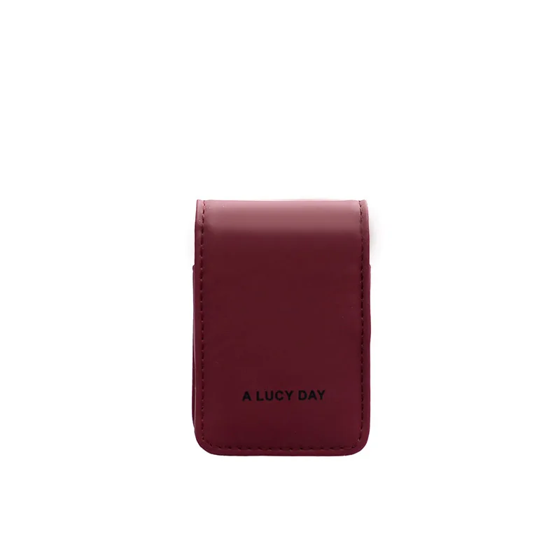 

2021 New Small Wallet with Mirror Lipstick Pack Small Size Portable Portable Makeup Mini Cute Cosmetic Bag