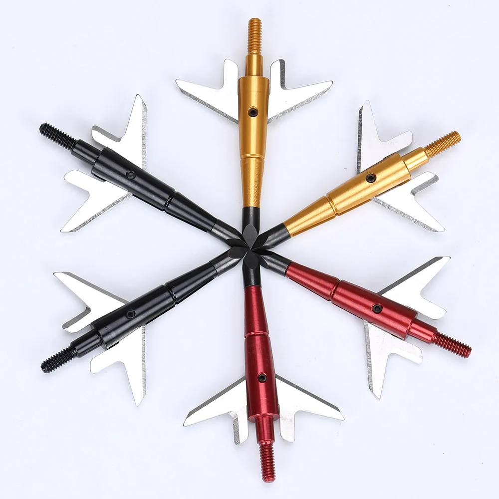 

6/12pcs 100 Grain Archery Cutting Broadheads Wing Blade Arrowheads Hunting Tips For Compound Crossbow Recurve Bow Hunting