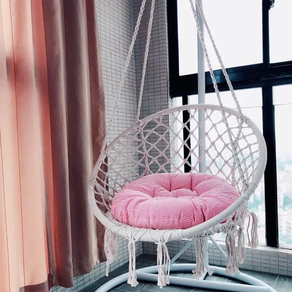 

Macrame Swing Hammock Garden Swing Nordic Style Hanging Rope Chair For Children Toys Living Room Reading Balcony Outdoor Rest