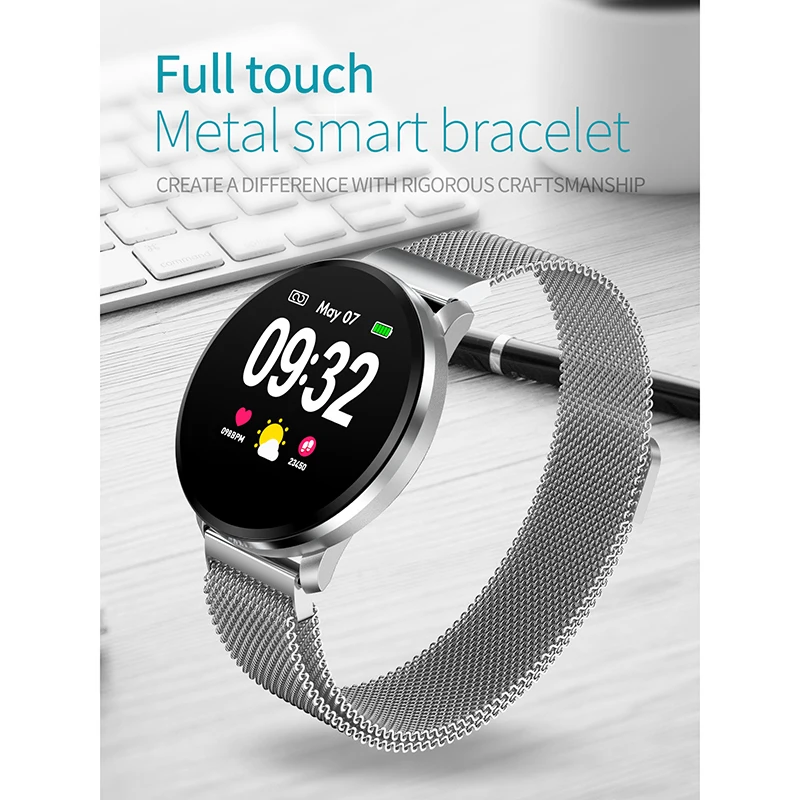 Смарт часы Tiptop CF68 с магнитным стальным браслетом и монитором кровяного