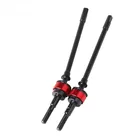 2 шт. стальная передняя ось CVD приводной вал Dogbone Универсальный рулевой вал для 1:10 радиоуправляемого автомобиля Axial SCX10 Crawler красный серебристый