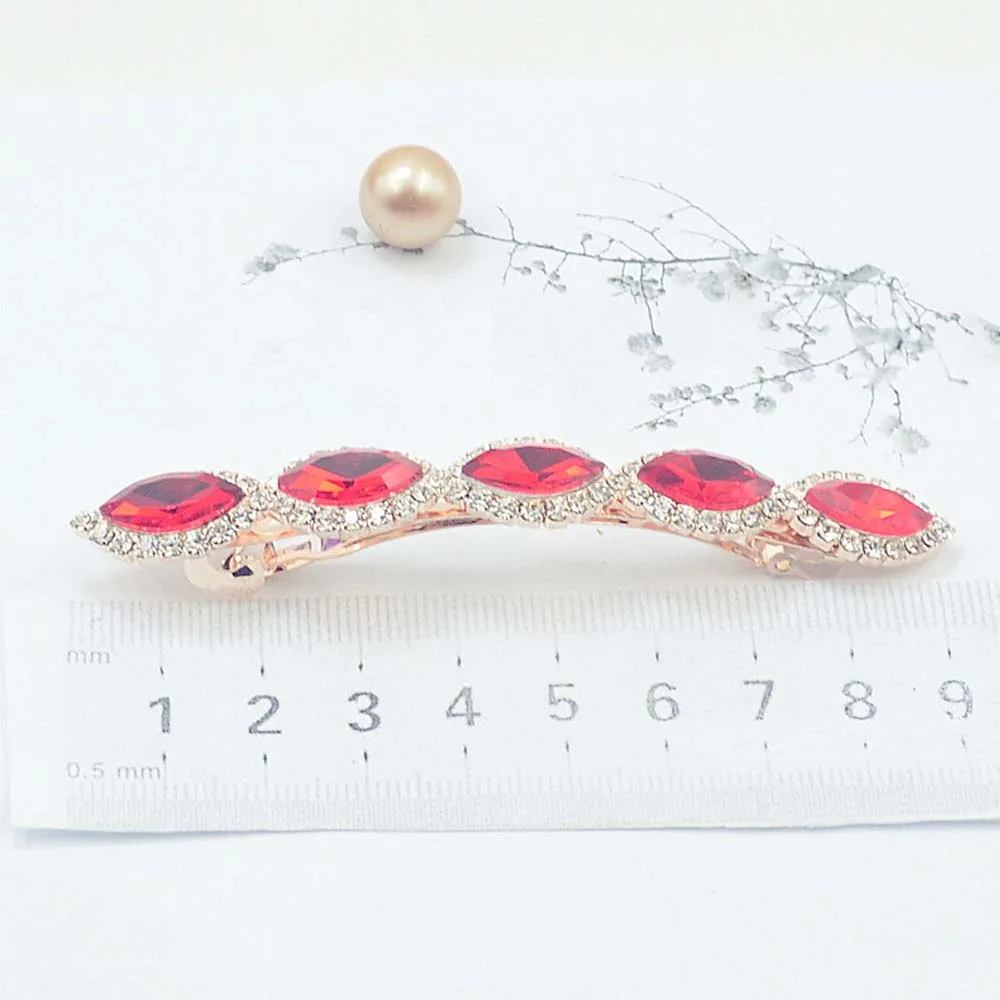 Женская Ретро металлическая заколка со стразами блестящая для волос модные