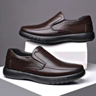 QZHSMY2021; Мужская обувь из натуральной кожи; Мужские лоферы на нескользящей подошве; Роскошные кожаные мягкие повседневные лоферы в деловом стиле; Мужская обувь; Размеры 38-44