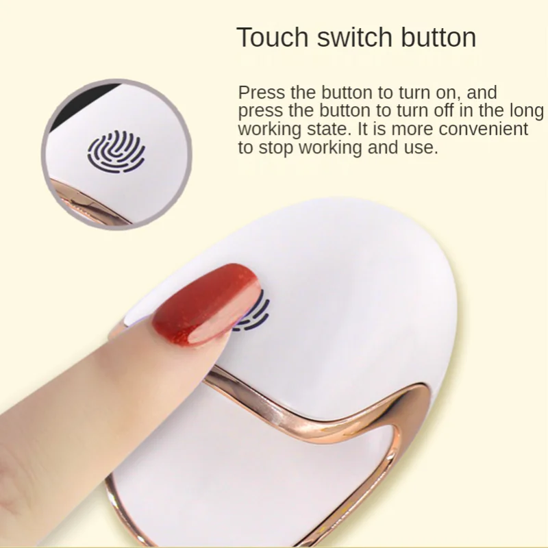 

Mini Q6 Touch Button Nail Lamp 30S Quick Dry 6W 3LED UV Lamp Upgrade Nail Gel Dryer Lamp Type-C Recharging Manicure Lamp