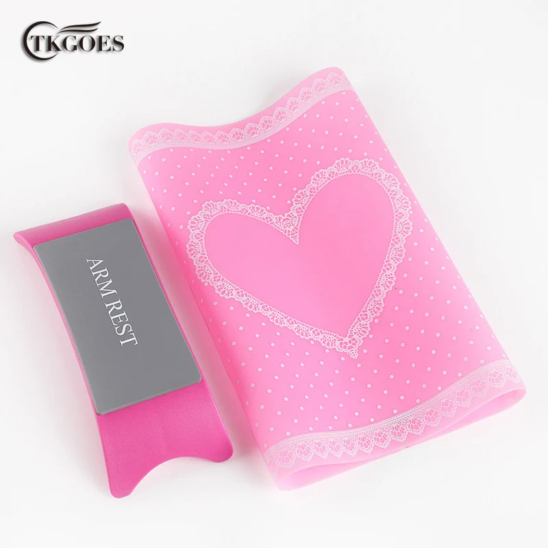 TKGOES 1 Set Arm Rest Silicone Mat Plastic Pillow Hand Holder Table Pad Foldable Washable Salon Manicure Tools | Красота и здоровье
