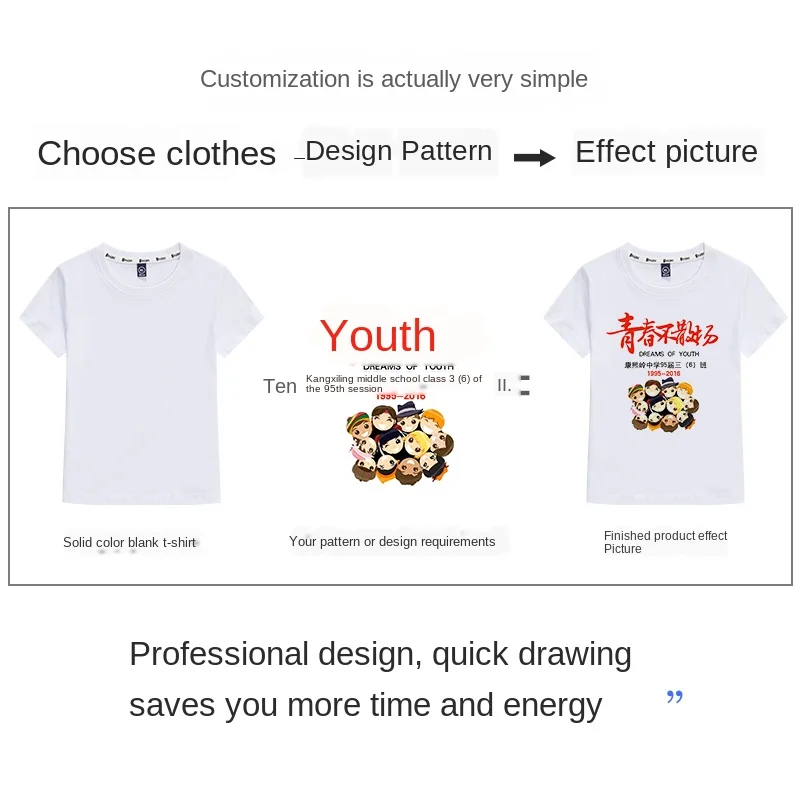 Футболка на заказ с графическим рисунком деловая рекламная рубашка одежда для