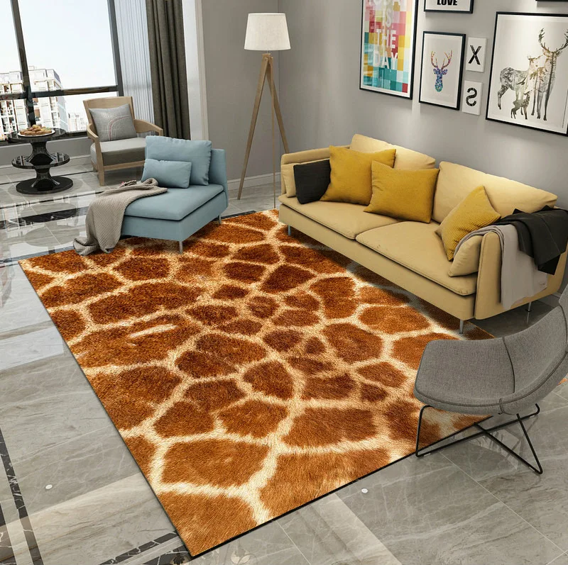 NG021-2 Cilected 80x120 см животный мех искусственный Леопардовый принт ковер для гостиной, спальни, кофейный столик кресло коврик нескользящий Водонепроницаемый дверной коврик - Цвет: NG021-2