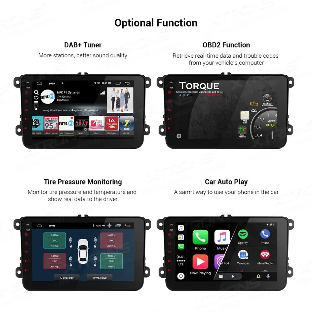 XTRONS 8 ''Android 9 0 DSP Автомобильный мультимедийный стерео радио плеер для VW Polo Touran