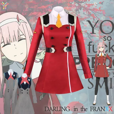 

anime DARLING in the FRANXX Zero Two cosplay CODE 002 costume dress CODE 002 uniform for women Anime sweetheart