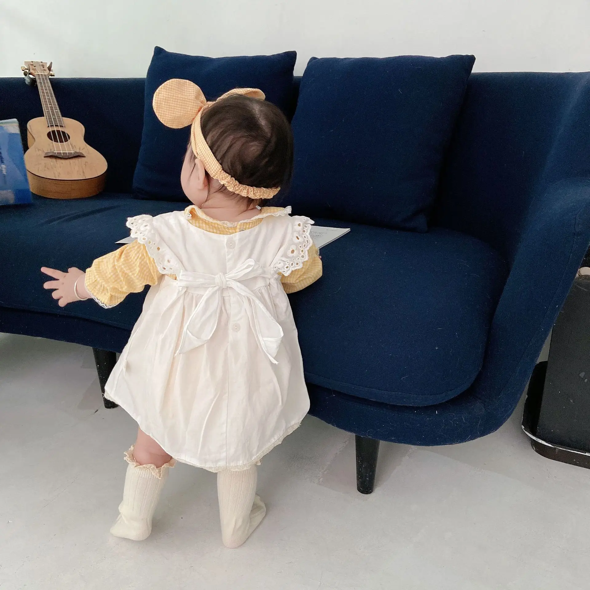 Рубашка для девочек + платье Одежда Костюм с вышивкой 2021 осенние детские