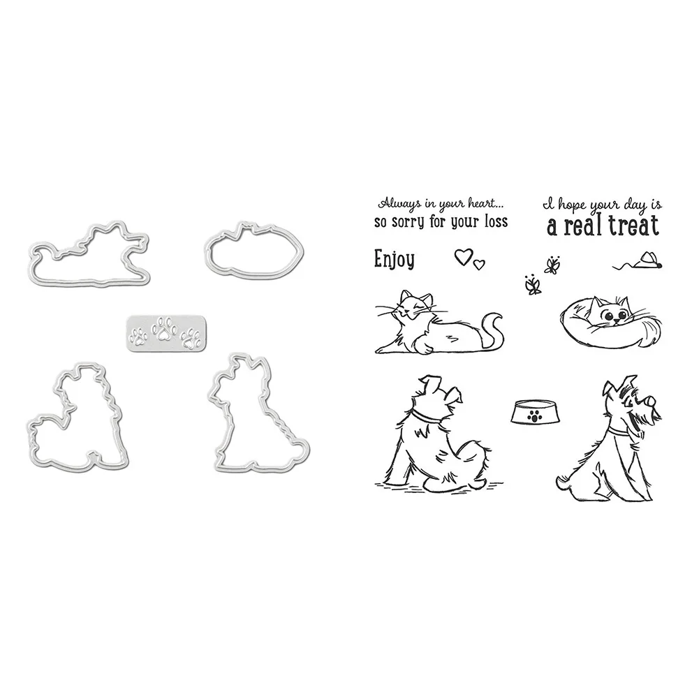 

Seal Stamp Cutting Die Animal Metal Transparent Household Wedding Presents Supplies for DIY Card Scrapbooking Album