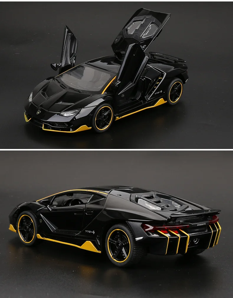 Светодиодная вспышка LP770 1:32 Lamborghinis Автомобильная модель спортивного автомобиля