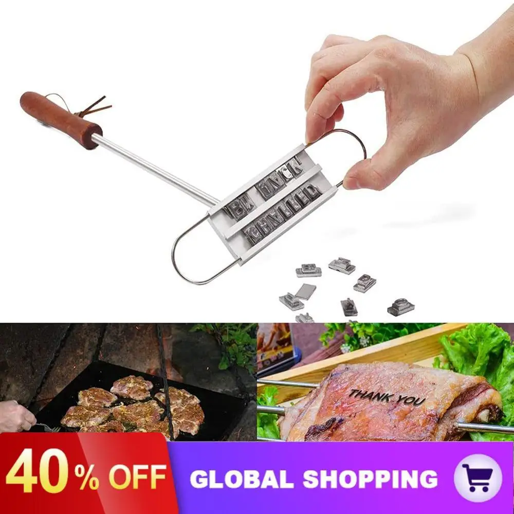 

Barbecue Brand Iron 55 Letters DIY Letter Barbecue Printed Barbecue Steak Tool Meat Grill Forks Barbecue Tool Accessories