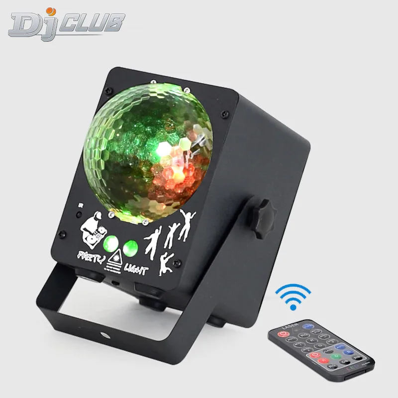 Диско лазерный светильник RGB проектор светодиодный для домашнего свадебного