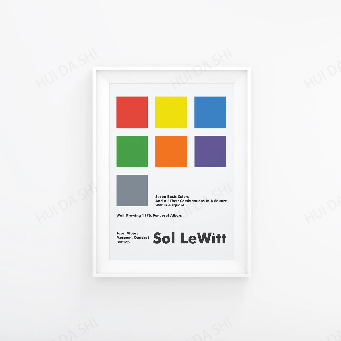 Выставочный постер Sol Lewitt литограф принт из музея исефа альберса | Дом и сад